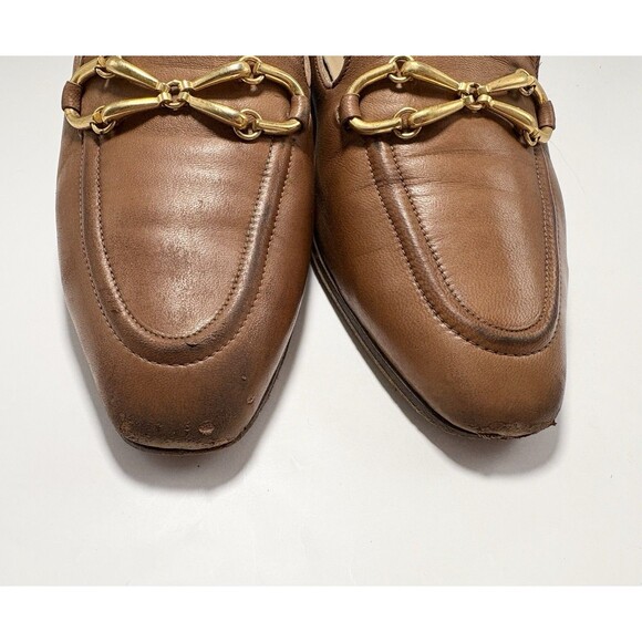 Gucci Princetown Loafers Brown w/ Gold Horse-bit Detail Vintage Mules Sz US 6 - Picture 3 of 16
